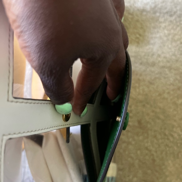 Tory Burch Clear Tote with Green and Blue Accents - Picture 3 of 8